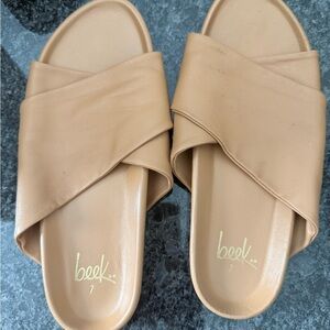 Beek Beige Women's Slide Sandals